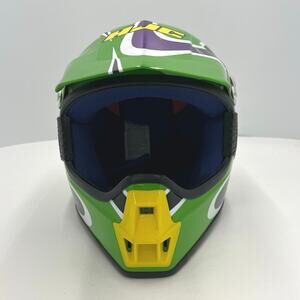 HJC CL-XC Youth Motocross Motorcycle Helmet Green/Purple/White Size Large